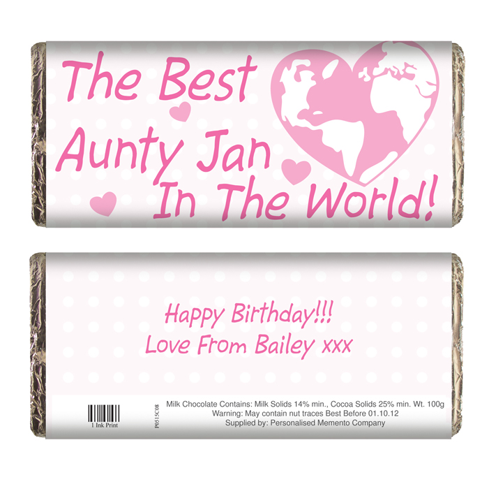 Pink Best in the World Chocolate Bar